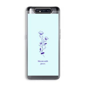 CaseCompany Bloom with grace: Samsung Galaxy A80 Transparant Hoesje