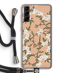 CaseCompany Blossoming spring: Samsung Galaxy S21 Plus Transparant Hoesje met koord