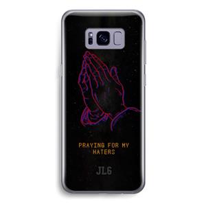 CaseCompany Praying For My Haters: Samsung Galaxy S8 Transparant Hoesje