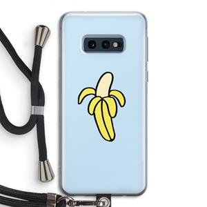 CaseCompany Banana: Samsung Galaxy S10e Transparant Hoesje met koord