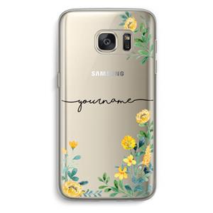 CaseCompany Gele bloemen: Samsung Galaxy S7 Transparant Hoesje
