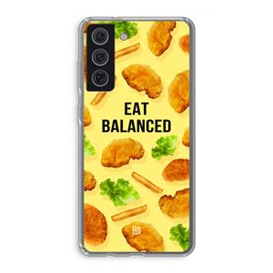 CaseCompany Eat Balanced: Samsung Galaxy S21 FE Transparant Hoesje