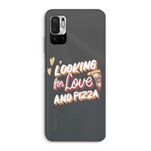 CaseCompany Pizza is the answer: Xiaomi Redmi Note 10 5G Transparant Hoesje