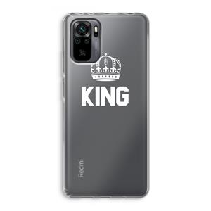 CaseCompany King zwart: Xiaomi Redmi Note 10 Pro Transparant Hoesje