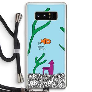 CaseCompany Aquarium: Samsung Galaxy Note 8 Transparant Hoesje met koord