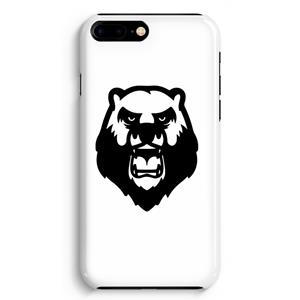 CaseCompany Angry Bear (white): Volledig Geprint iPhone 7 Plus Hoesje
