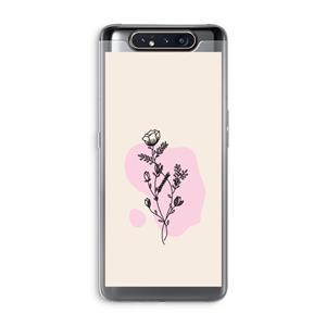 CaseCompany Roses are red: Samsung Galaxy A80 Transparant Hoesje
