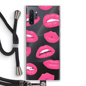 CaseCompany Bite my lip: Samsung Galaxy Note 10 Plus Transparant Hoesje met koord