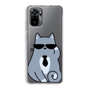 CaseCompany Cool cat: Xiaomi Redmi Note 10 Pro Transparant Hoesje