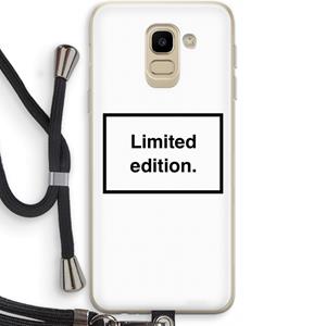 CaseCompany Limited edition: Samsung Galaxy J6 (2018) Transparant Hoesje met koord