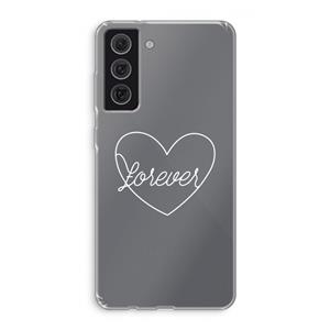 CaseCompany Forever heart pastel: Samsung Galaxy S21 FE Transparant Hoesje