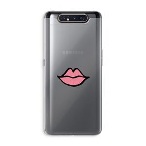 CaseCompany Kusje: Samsung Galaxy A80 Transparant Hoesje