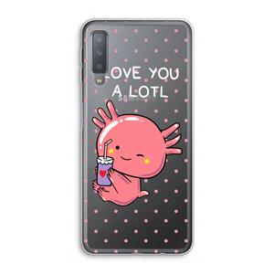 CaseCompany Love You A Lotl: Samsung Galaxy A7 (2018) Transparant Hoesje
