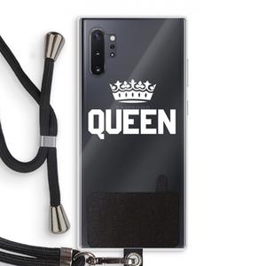 CaseCompany Queen zwart: Samsung Galaxy Note 10 Plus Transparant Hoesje met koord