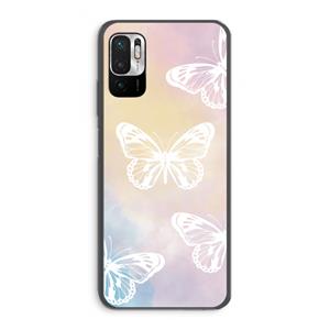 CaseCompany White butterfly: Xiaomi Redmi Note 10 5G Transparant Hoesje