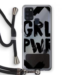 CaseCompany Girl Power #2: Samsung Galaxy A21s Transparant Hoesje met koord