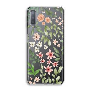 CaseCompany Botanical sweet flower heaven: Samsung Galaxy A7 (2018) Transparant Hoesje