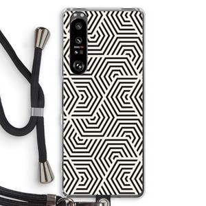 CaseCompany Magic pattern: Sony Xperia 1 III Transparant Hoesje met koord