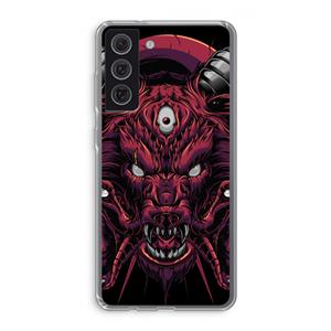 CaseCompany Hell Hound and Serpents: Samsung Galaxy S21 FE Transparant Hoesje