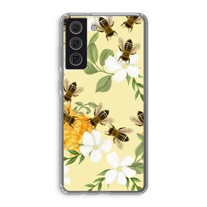 CaseCompany No flowers without bees: Samsung Galaxy S21 FE Transparant Hoesje
