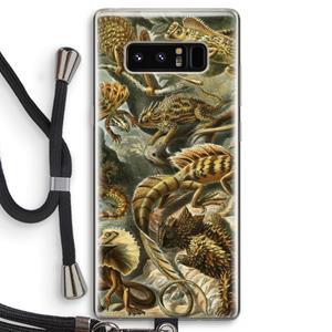 CaseCompany Haeckel Lacertilia: Samsung Galaxy Note 8 Transparant Hoesje met koord
