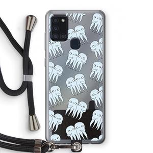 CaseCompany Octopussen: Samsung Galaxy A21s Transparant Hoesje met koord