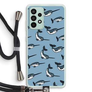CaseCompany Narwhal: Samsung Galaxy A52s 5G Transparant Hoesje met koord