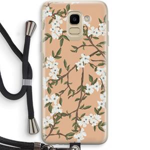 CaseCompany Blossoming spring: Samsung Galaxy J6 (2018) Transparant Hoesje met koord