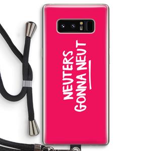 CaseCompany Neuters (roze): Samsung Galaxy Note 8 Transparant Hoesje met koord