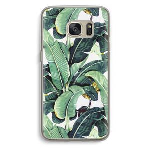 CaseCompany Bananenbladeren: Samsung Galaxy S7 Transparant Hoesje