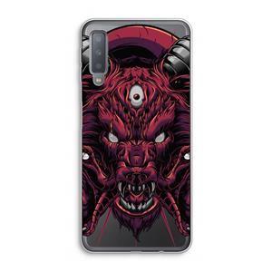CaseCompany Hell Hound and Serpents: Samsung Galaxy A7 (2018) Transparant Hoesje