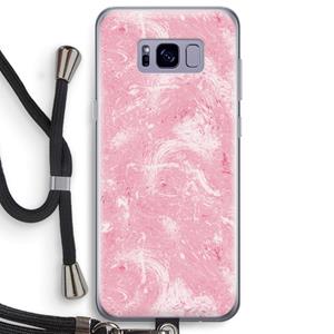 CaseCompany Abstract Painting Pink: Samsung Galaxy S8 Plus Transparant Hoesje met koord