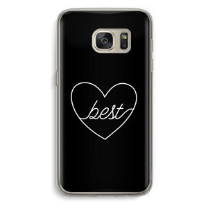 CaseCompany Best heart black: Samsung Galaxy S7 Transparant Hoesje