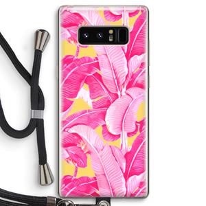 CaseCompany Pink Banana: Samsung Galaxy Note 8 Transparant Hoesje met koord