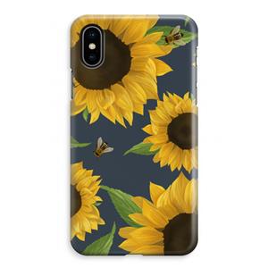 CaseCompany Sunflower and bees: iPhone XS Max Volledig Geprint Hoesje