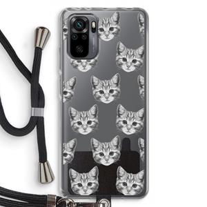 CaseCompany Kitten: Xiaomi Redmi Note 10 Pro Transparant Hoesje met koord