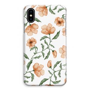 CaseCompany Peachy flowers: iPhone XS Max Volledig Geprint Hoesje