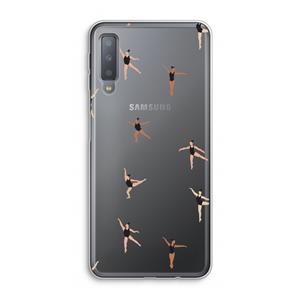 CaseCompany Dancing #1: Samsung Galaxy A7 (2018) Transparant Hoesje