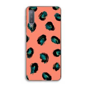 CaseCompany Pink Cheetah: Samsung Galaxy A7 (2018) Transparant Hoesje