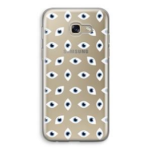 CaseCompany Eyes pattern: Samsung Galaxy A5 (2017) Transparant Hoesje