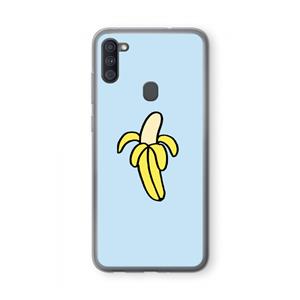 CaseCompany Banana: Samsung Galaxy A11 Transparant Hoesje