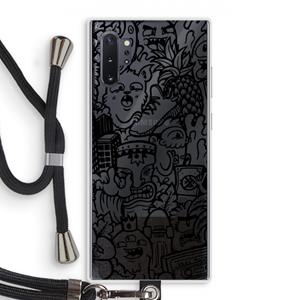 CaseCompany Vexx Black Mixtape: Samsung Galaxy Note 10 Plus Transparant Hoesje met koord