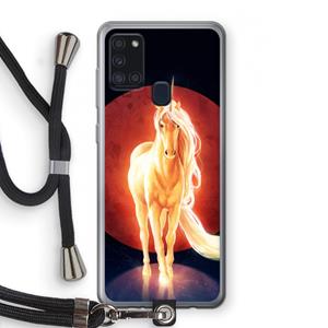 CaseCompany Last Unicorn: Samsung Galaxy A21s Transparant Hoesje met koord
