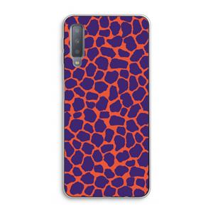 CaseCompany Purple Giraffe: Samsung Galaxy A7 (2018) Transparant Hoesje
