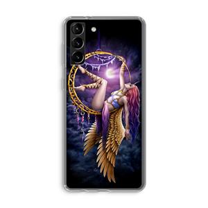 CaseCompany Aerial Angel: Samsung Galaxy S21 Plus Transparant Hoesje