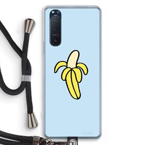 CaseCompany Banana: Sony Xperia 5 II Transparant Hoesje met koord