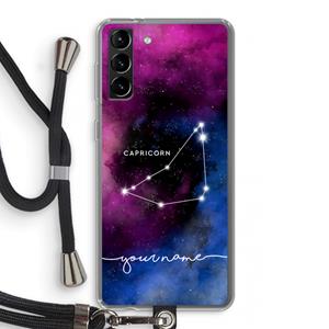 CaseCompany Sterrenbeeld - Donker: Samsung Galaxy S21 Plus Transparant Hoesje met koord