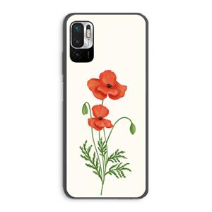 CaseCompany Red poppy: Xiaomi Redmi Note 10 5G Transparant Hoesje
