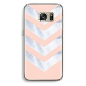 CaseCompany Marmeren pijlen: Samsung Galaxy S7 Transparant Hoesje