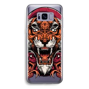 CaseCompany Tiger and Rattlesnakes: Samsung Galaxy S8 Transparant Hoesje